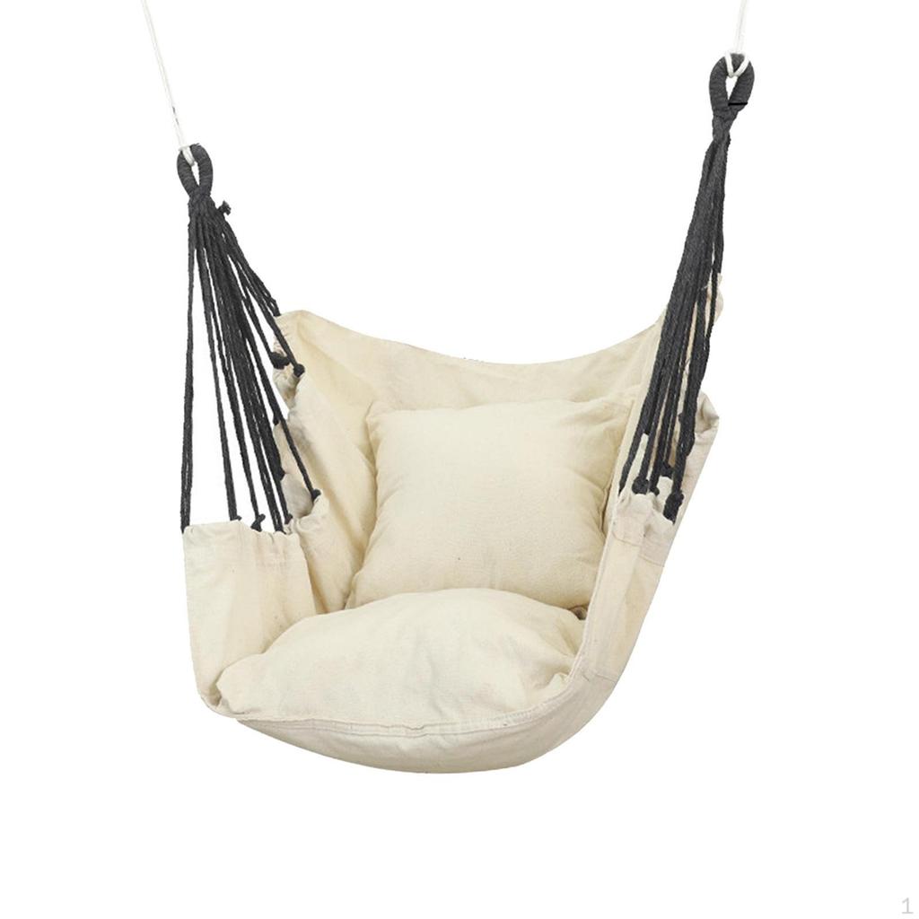 Hammock Chair Folding Camping for Outdoor Indoor Hanging Rope Max 250kg Bedroom