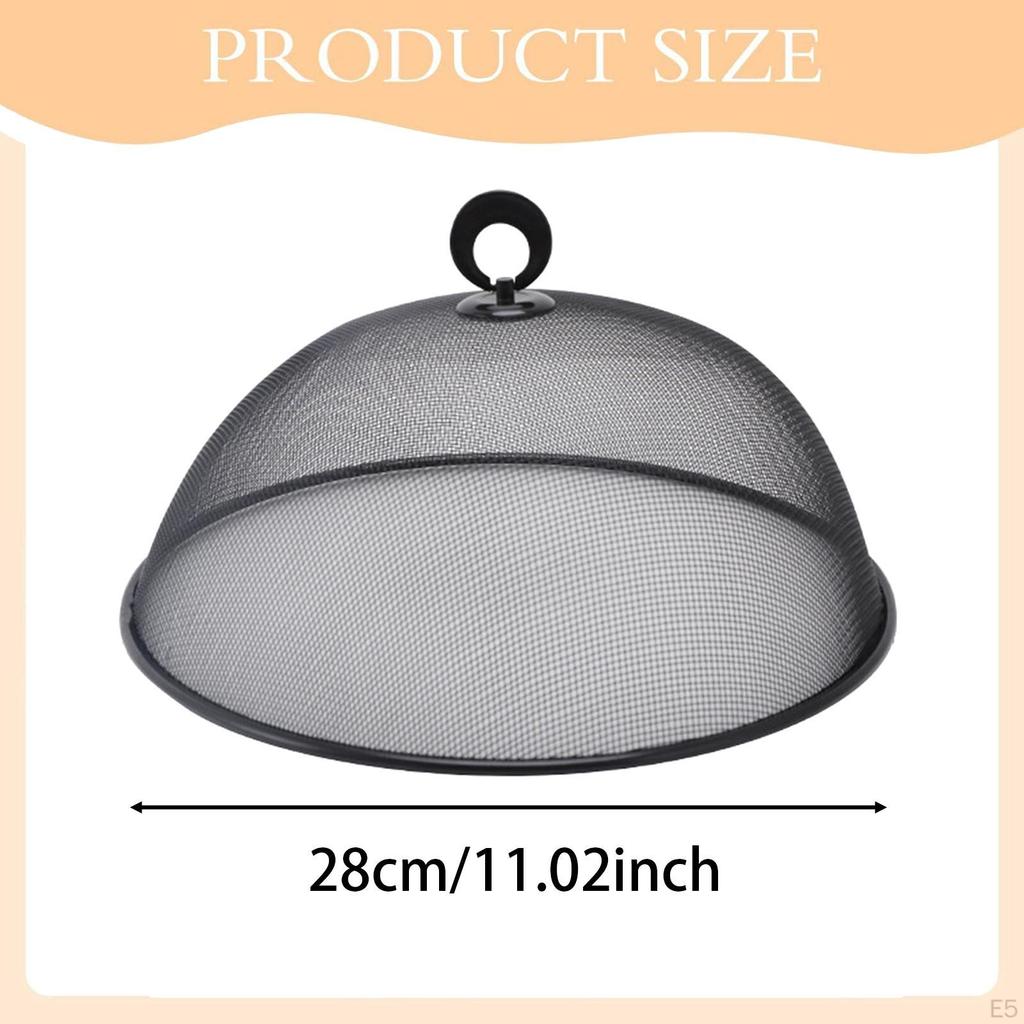 11.02 Inch Reusable Metal Mesh Food Cover Multi-Purpose Picnic for Picnics, Etc.