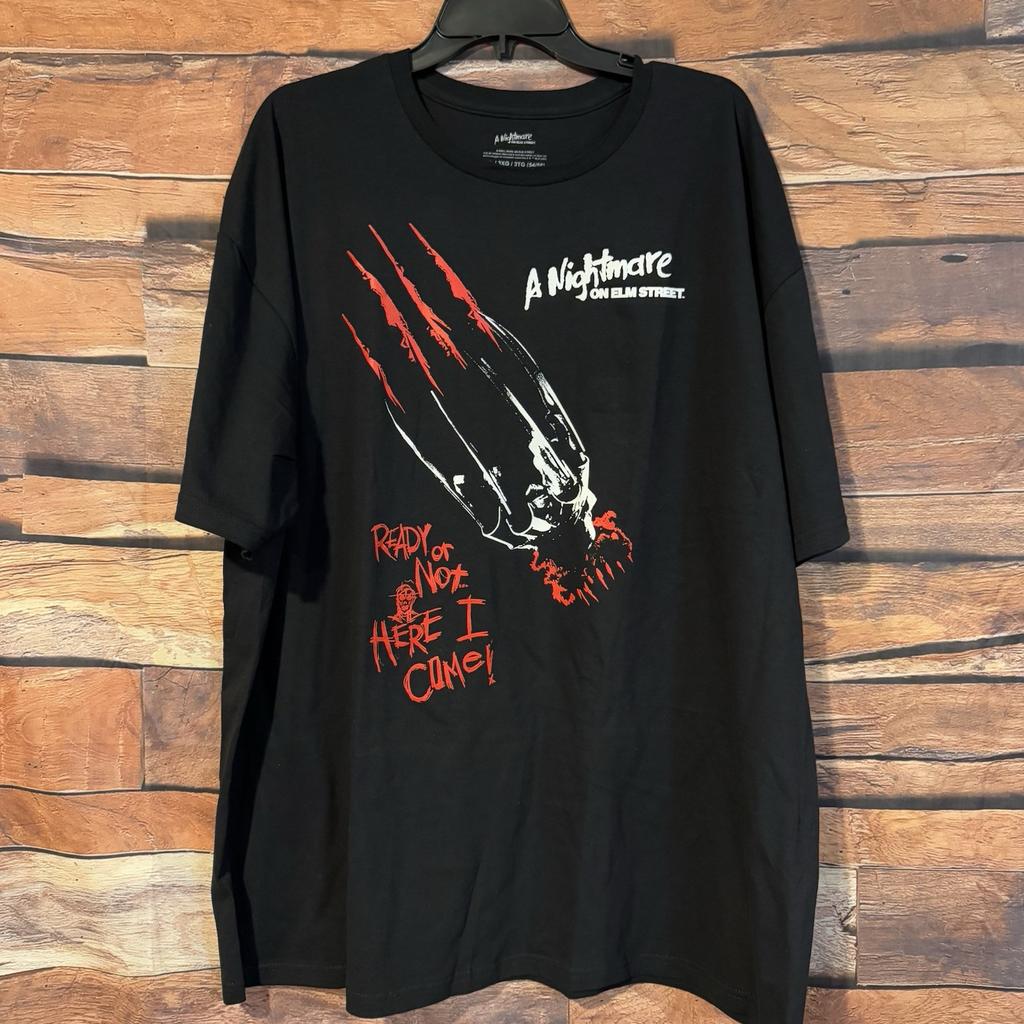 A Nightmare On Elm Street Shirt Freddy Krueger Claw Ready or Not Black 3XL Tee Unisex T-Shirt