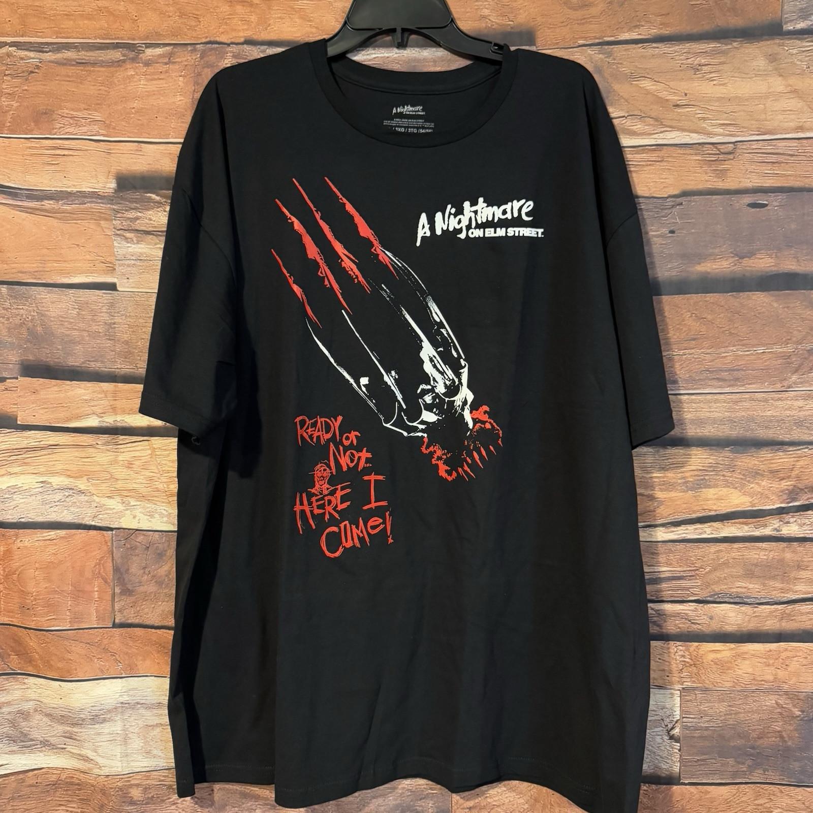 A Nightmare On Elm Street Shirt Freddy Krueger Claw Ready or Not Black 3XL Tee Unisex T-Shirt XXXXL