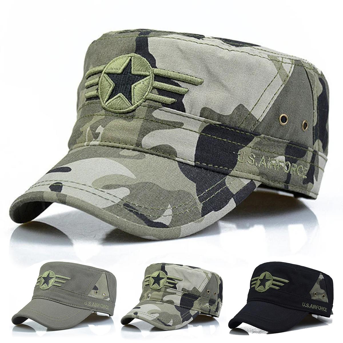 

Головний убір Чоловічий капелюх Військові шапки Кепки кадетського патруля Регульована п ятикутна зірка Камуфляжна бейсболка камуфляжний