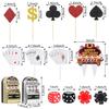 21 Pieces Casino Cake Decorations Set Mini Slot Toy Machine Poker Cake Topper Casino Happy Birthday Cake Topper