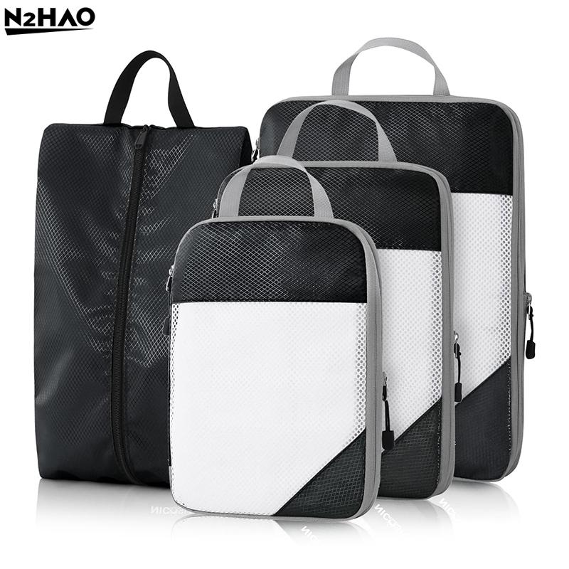 3/5 Pcs Set Storage Bags Compression Packing Cube Travel Storage Bag Luggage Clothing Storage Set Compression Packing Cubes