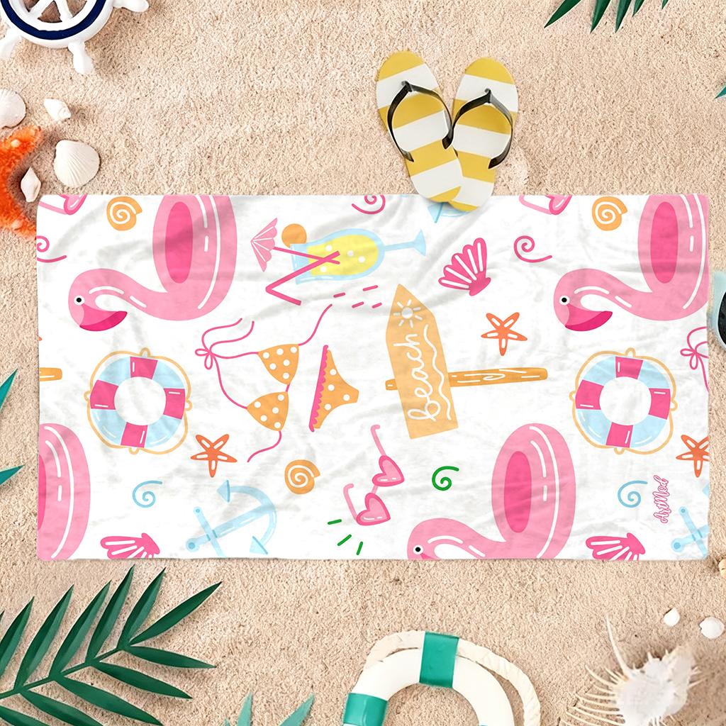 Flamingo Summer Style Beach Towel Quick-drying Super Absorbent Suitable for Swimming Beach Pool Gym Summer Gift for Friends