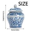 Chinese Style Ceramic Tea Jar with Sealed Lid Food Storage Container  Kitchen Pantry Holder