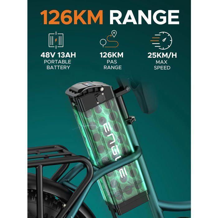 Vélo Électrique - ENGWE - L20 Boost - 20 Pouces - Autonomie 126 Km - Batterie 48 V 13 Ah