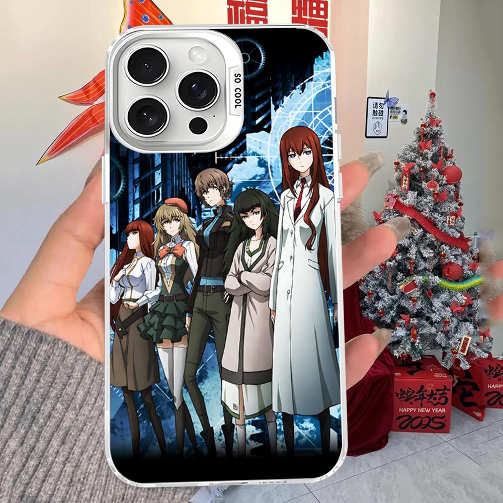 Anime Movie Steins Gate Phone Case For IPhone 16 15 14 13 12 11 Pro Max X XR XSMAX 8 7 Plus Matte Shockproof Back Cover