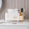 Cream Style Desktop Tissue Box Holder Creative Living Room High-end Luxury Bedroom Coffee Table Napkin Storage Organizer