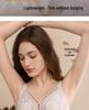 French Style Ultra-Thin Breathable Large Bust Minimizing Push-Up Bra with Soft Underwire and Rabbit Ear Crystal Cup