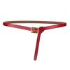 Pure Leather Thin Waist Belt For Dresses With Metal Buckle For Womens Fashion