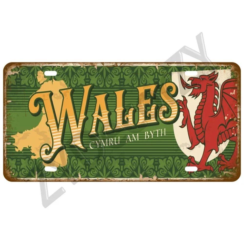 Retro Metal Tin Sign - Country License Plate for Home Bar Garage Man Cave Wall Decor