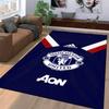 "Manchester United Logo Carpet Blue with Adidas and AON Design" Suitable for Use As an Anti-slip for Living Room Bedroom Sofas