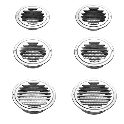 Grille d'aération murale extérieure en acier inoxydable Grilles de ventilation à conduit rond 75/80/100/120/150/160/180/200 mm