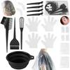 Hair Dye Brush And Bowl Set Ear Caps Dye Mixer Hair Tint Dying Coloring Applicator Dye Tool Hairdressing Styling Accessory