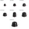 10pcs Anti Slip Furniture Legs Feet Black Speaker Cabinet Bed Table Box Conical Shock Pad Floor Protector Furniture Parts