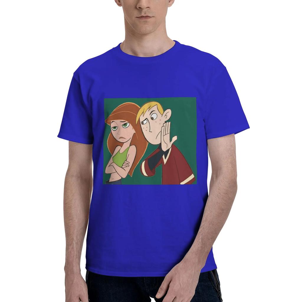 Kim Possible Maglietta 100% Cotone Uomo T-shirt Oversize Uomo Girocollo Manica Corta S6XL