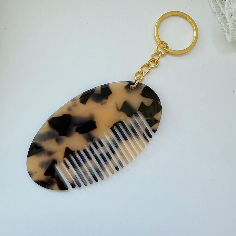 Portable Mini Comb Cute Keychain For Women Backpack Pendant Bag Decor Colorful Key Chains Car Keychains Travel Hair Accessories