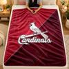 Flannel BlanketSt. Louis Cardinals Warm Soft Throw Blanket for Indoor Sofa Bed Living Room Use