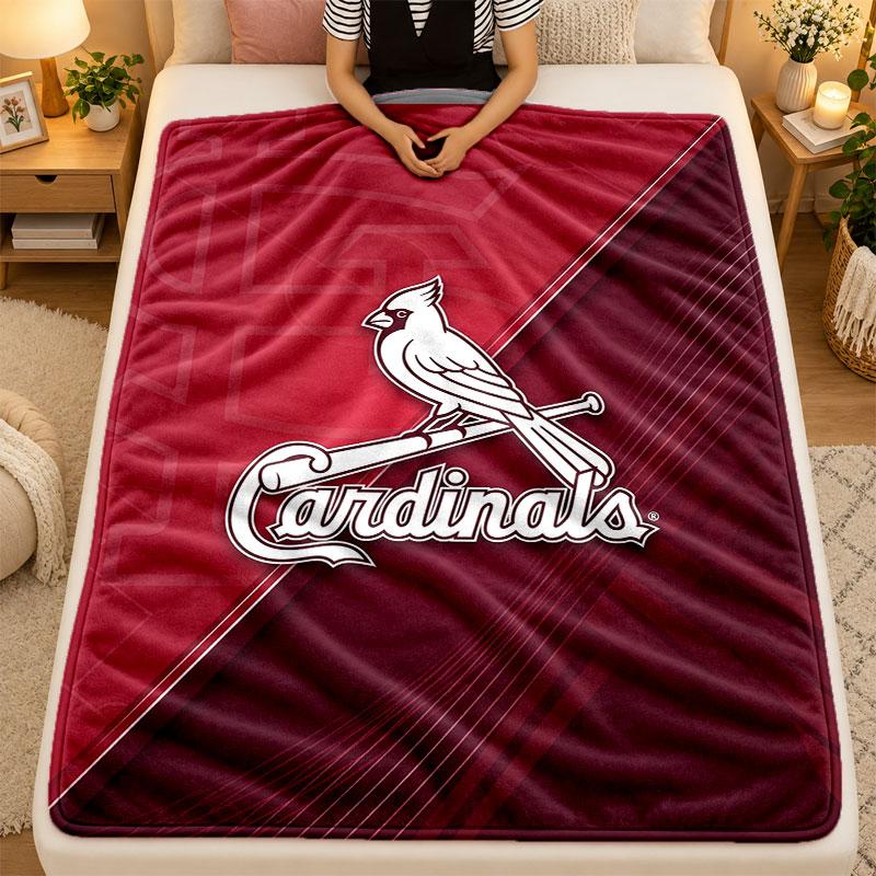 Flannel BlanketSt. Louis Cardinals Warm Soft Throw Blanket for Indoor Sofa Bed Living Room Use