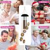 Solar-Windspiel mit Sonne, Mond und Sternen-Design 6 Stück LED Außen-Hängeleuchten für Hof und Garten, Solarbetriebene Windspiele,