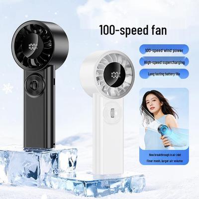 Smart Display Handheld Fan: Compact, Powerful, 100-Speed Portable Outdoor Fan