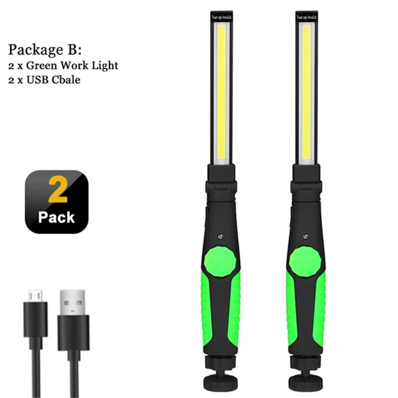 COB LED svítilna Magnetická pracovní svítilna USB dobíjecí háček na svítilnu Přenosná lampa Kontrolní světlo Kempingová svítilna na opravu auta