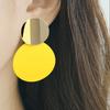 9 Colori Caramella Doppi Cerchi Pendenti in Metallo Charme alla Moda Geometria Lucida Paillettes Statement Brincos per Donne Gioielli Regalo