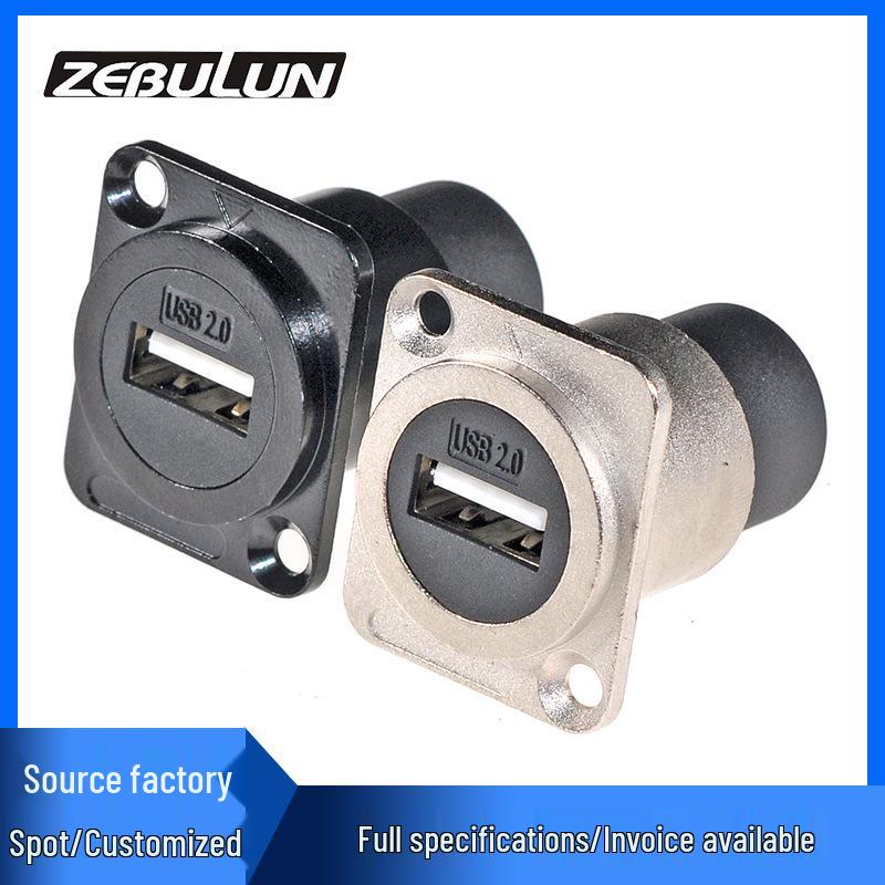 USB 3.0/2.0 Round Panel Mount Female Socket Adapter