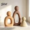 Resin Statue for Home Decor Family of Three Sculpture  Abstract Figurine  Modern Minimalist Sculpture Office TV Cabinet Entryway  Housewarming