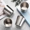 Rustfrie stålkopper 10oz 6oz Campingkrus 4 stk Gjenbrukbare Premium Metallkopper Dobbeltvegg Drikketumbler for Grill Hjem Drikkeverktøy