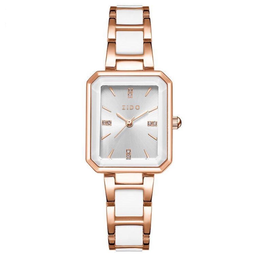 Women's High-end Temperament Waterproof Niche Light Luxury Elegant New Square Ceramic Women's Quartz Watch