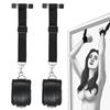 Ninonly SM Goods SM Set Door Restraint Handcuffs Hanging Type SM Play Both Hands Restraints Adjustable Rut Relief Unisex (Black)