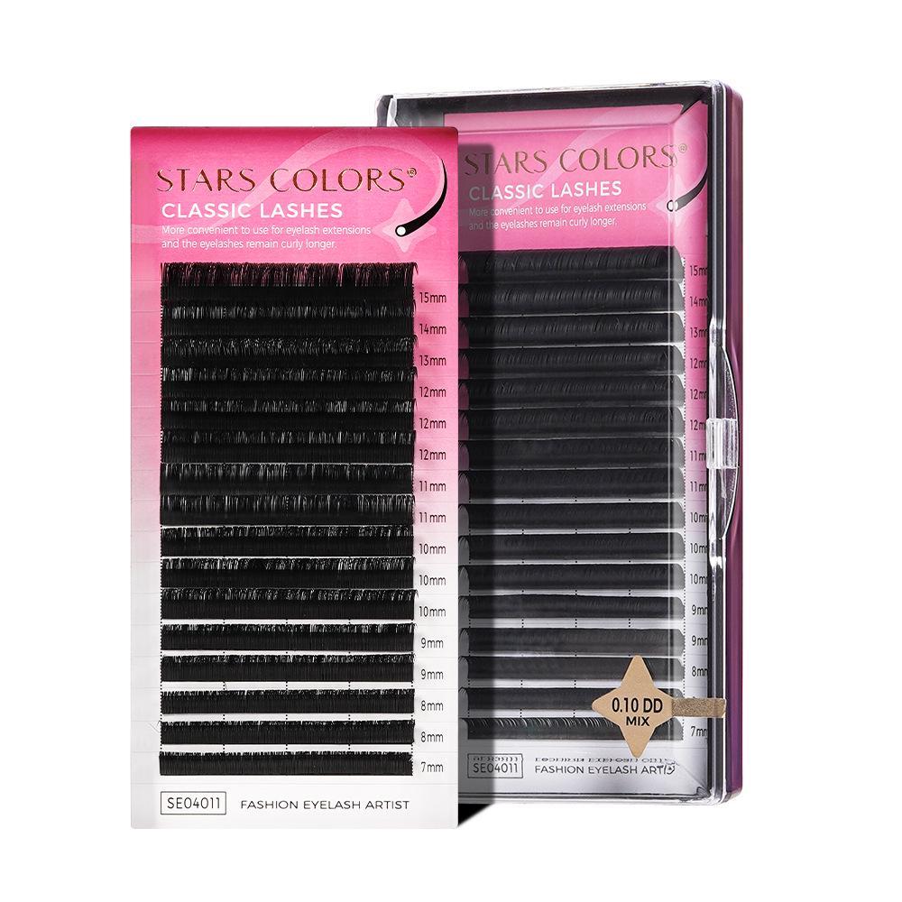 

16-Row Matte Mixed Color Soft Eyelash Extensions - Heat Resistant 0.15 DD-Curl