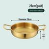 ZISIZ Stainless Steel Double-Handle Pot, 28cm Gold (Pack of 2)