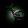 Luminous Solar System Pendant Keychain: Moon, Planets, and Galaxy Glass Ball