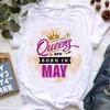 Stylish Queen Cartoon Women's Short Sleeve T-shirt - European & American Trend