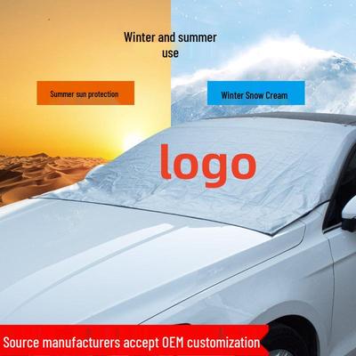 Bouclier Universel Argenté pour Pare-Brise de Voiture Toutes Saisons: Pare-soleil résistant à la neige, au gel et à la poussière