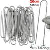 U-type Garden Staples Heavy-duty Fence Tubing Stakes Sod Pins Galvanized Landscape Spike for Holding Lawns Barrier Ground Nail