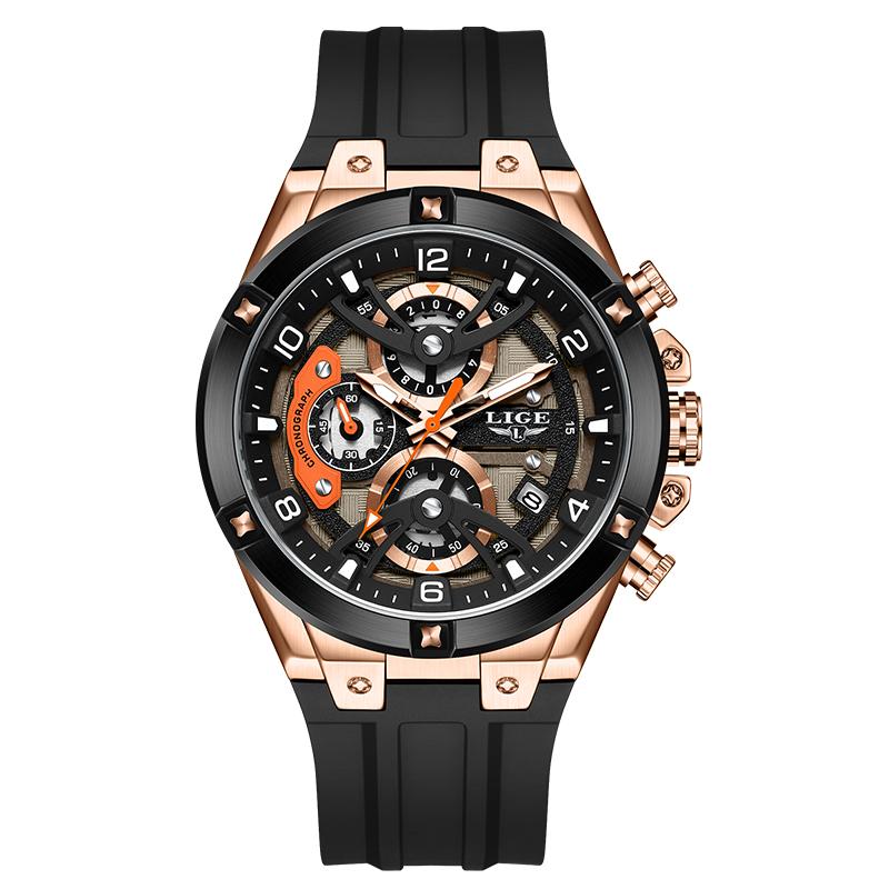 LIGE Military Watches Men Luxury Business Luminous Calendar Waterproof Silicone Mens Wristwatch Sports Casual Reloj Hommes