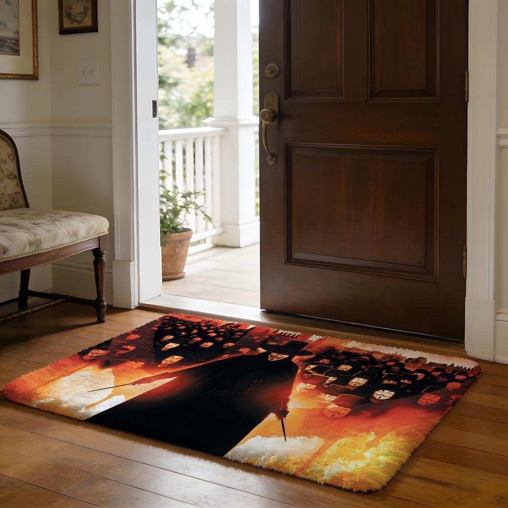 VVenoms Black Metal Band Floor Mat Soft Flannel Absorbent Mat Non-Slip Rug Home Bedroom Bathroom