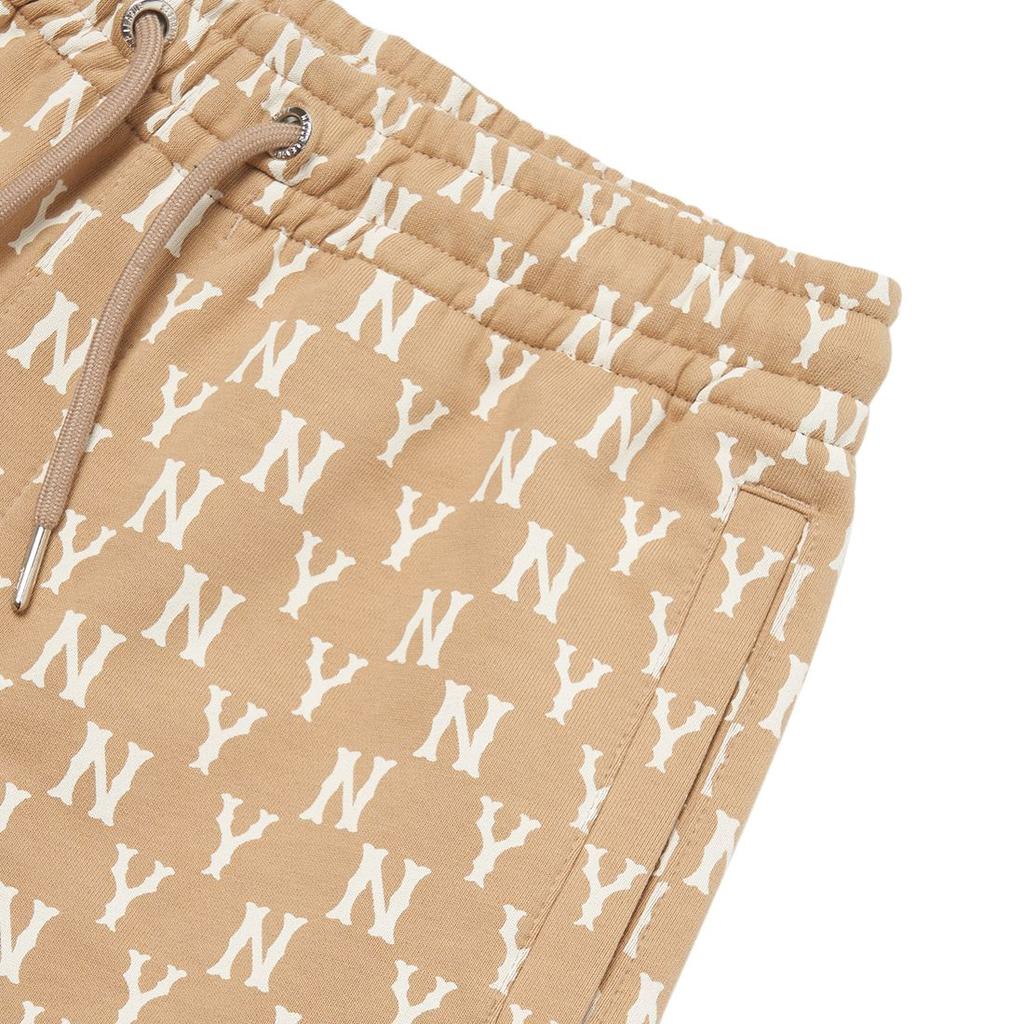 New MLB Base Logo Casual Shorts Unisex Khaki 3ASPM0123-50BGD