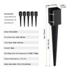 Fence Post Anchor Ground Spike, 6 Pack 24 x 4 x 4 Inches Outer Diameter (Inner Diameter 3.5 x3.5 Inches), Metal Black Powder Coated Post Stake Ground,