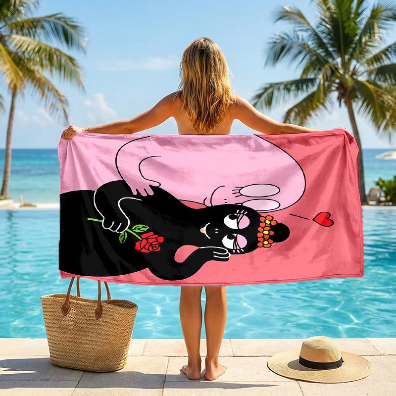Barbapapa Fashion Beach Towel: Ideal for Summer Adventures Soft, absorbent and quick drying suitable for swimming and bathing