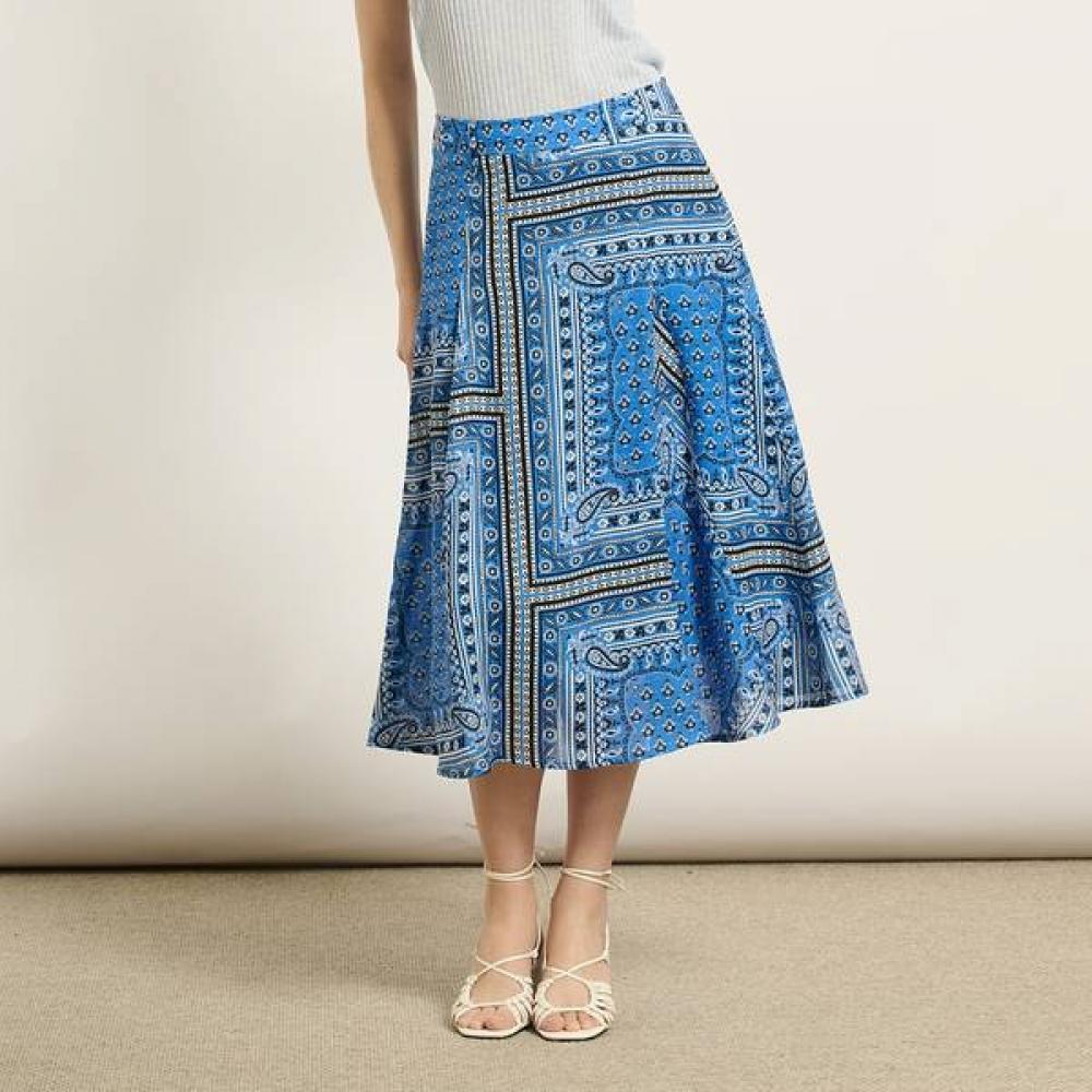 

Bcbg Bandana Linen Skirt B5m5s239 Camel (80)/77