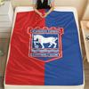 1PC Ipswich Town FC Print Flannel Blanket, High Quality Comfortable for All Seasons, Home Decor, Warmth and Comfort, Perfect for Christmas Gifts
