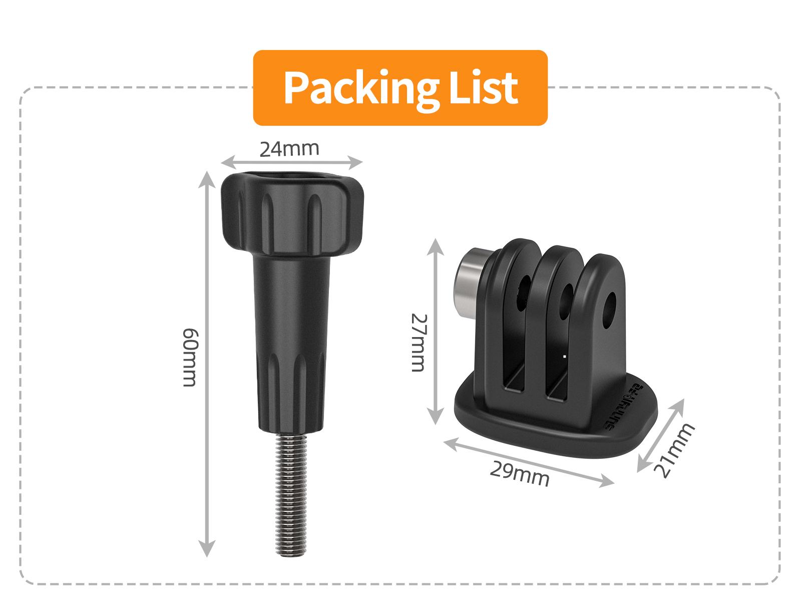 

For Insta360 Ace Pro 2/Ace/Ace Pro/GO 3S Adapter Connector 1/4 Screw Hole Mount For DJI Osmo 360/Action 6 5 Pro/Gopro 13 12