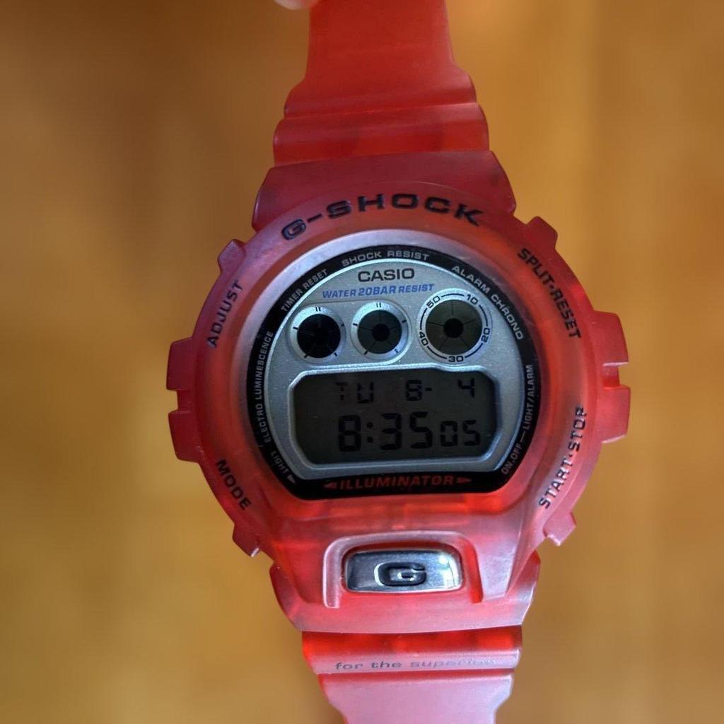 Used CASIO G-SHOCK DW-6900WF France World Cup Model Red Three Eyes