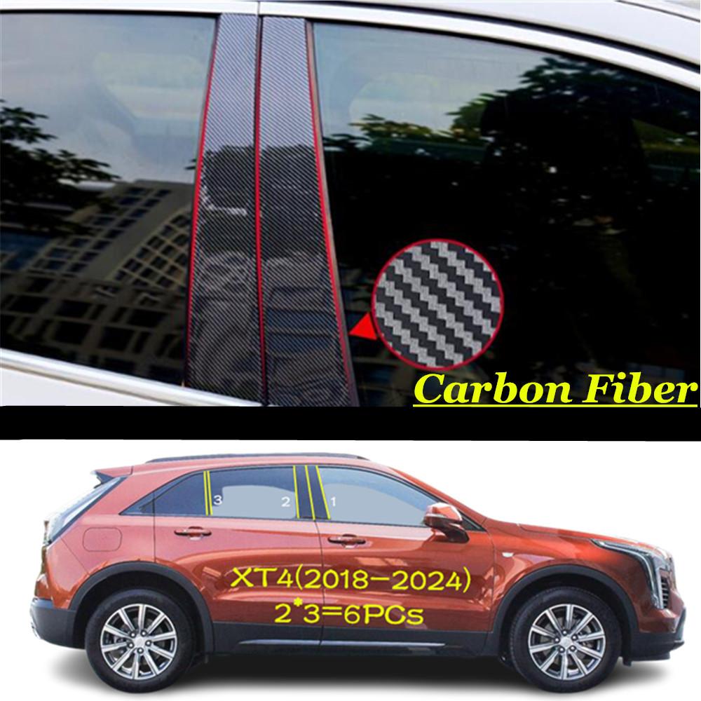 For Cadillac XT4 XT5 XT6 XTS 2013-2018-2024 Car PC Material Pillar Post Cover Door Trim Window Molding Sticker Plate Accessorie