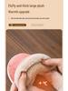 Women's Rogue Rabbit Furry Velvet Wrap-Heel Cotton Slippers - Thick-Soled Cozy Indoor Wear for Autumn and Winter.
