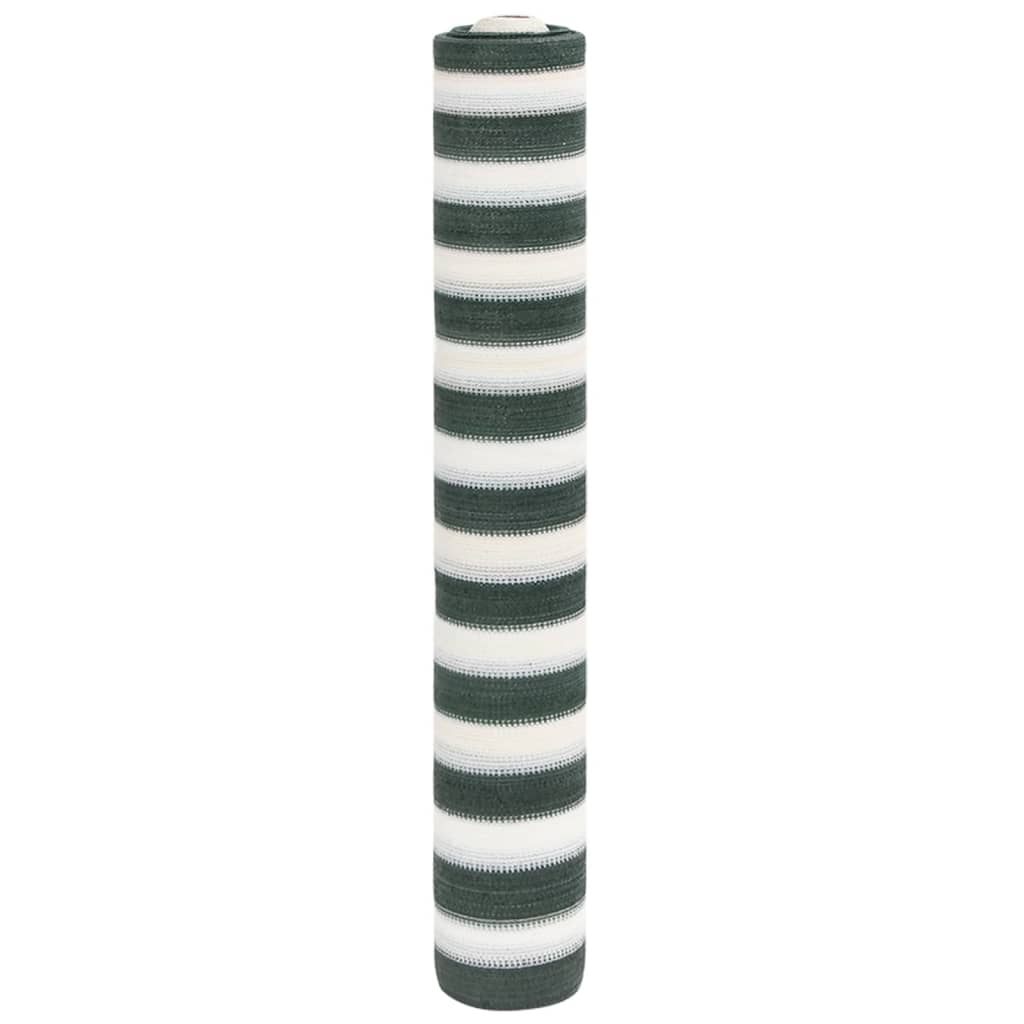 Privacy Fence Screen Green and White 1.8 x 50 m HDPE 75 g m²